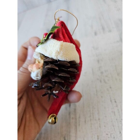 Vintage acorn Santa bust ornament tree Xmas - Picture 2 of 8